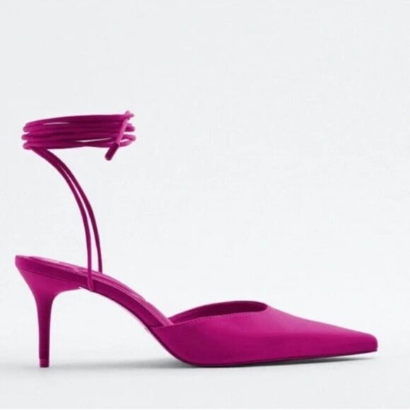 ZARA Lace Up Heels - Picture 5 of 5